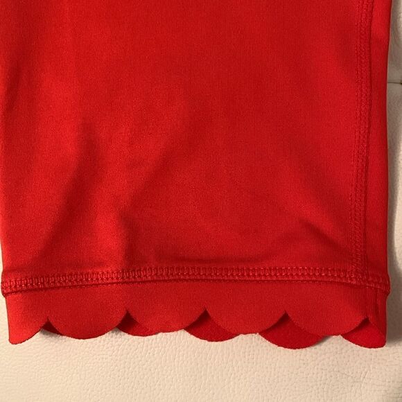 NWT Crown & Ivy Lounge Scallop Red Leggings Women’s Size XXL - Picture 6 of 8